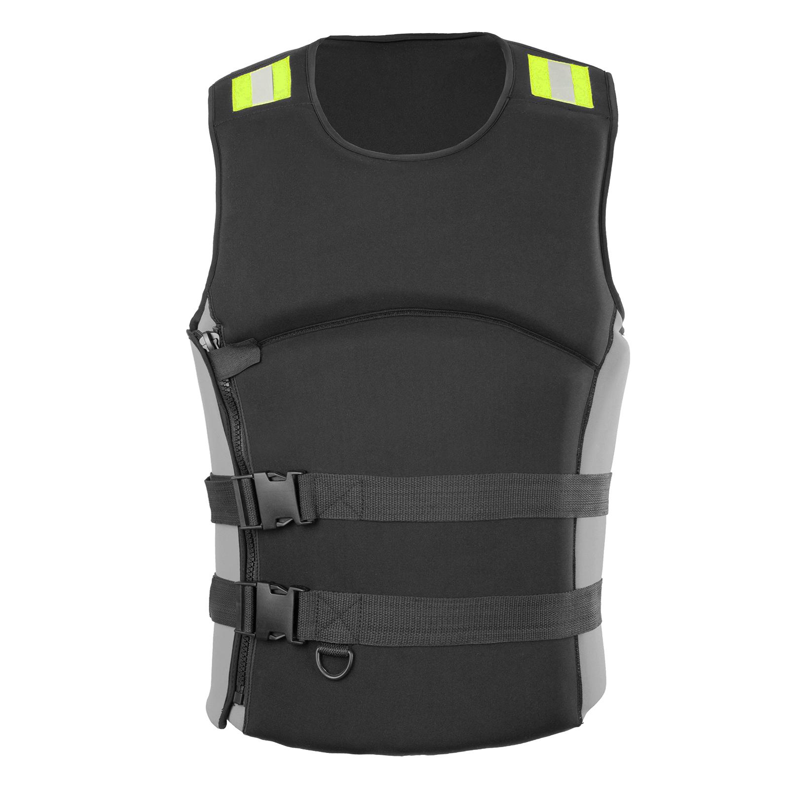 Áo phao Thể thao dưới nước bằng Vật liệu neoprene thoải mái với bọt EPE để nổi tốt.có dải phản quang, Đóng khóa kéo bên hông an toàn