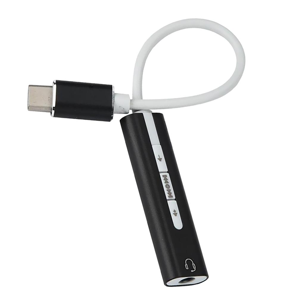 Type C To 3.5mm USB-C Headphone Audio Adapter Aux Mic Connector Cable