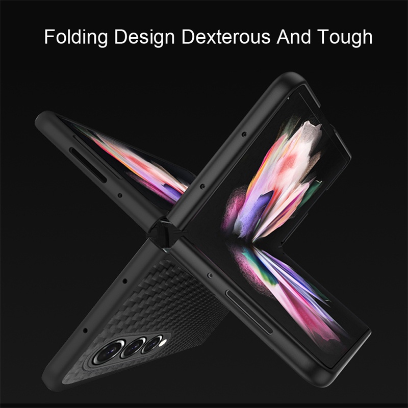 Ốp lưng chống sốc cho Samsung Galaxy Z Fold 3 hiệu X-Level Kevlar Folding Screen (chất liệu vân carbon cao cấp, trang bị khả năng chống va đập cực tốt) - hàng nhập khẩu