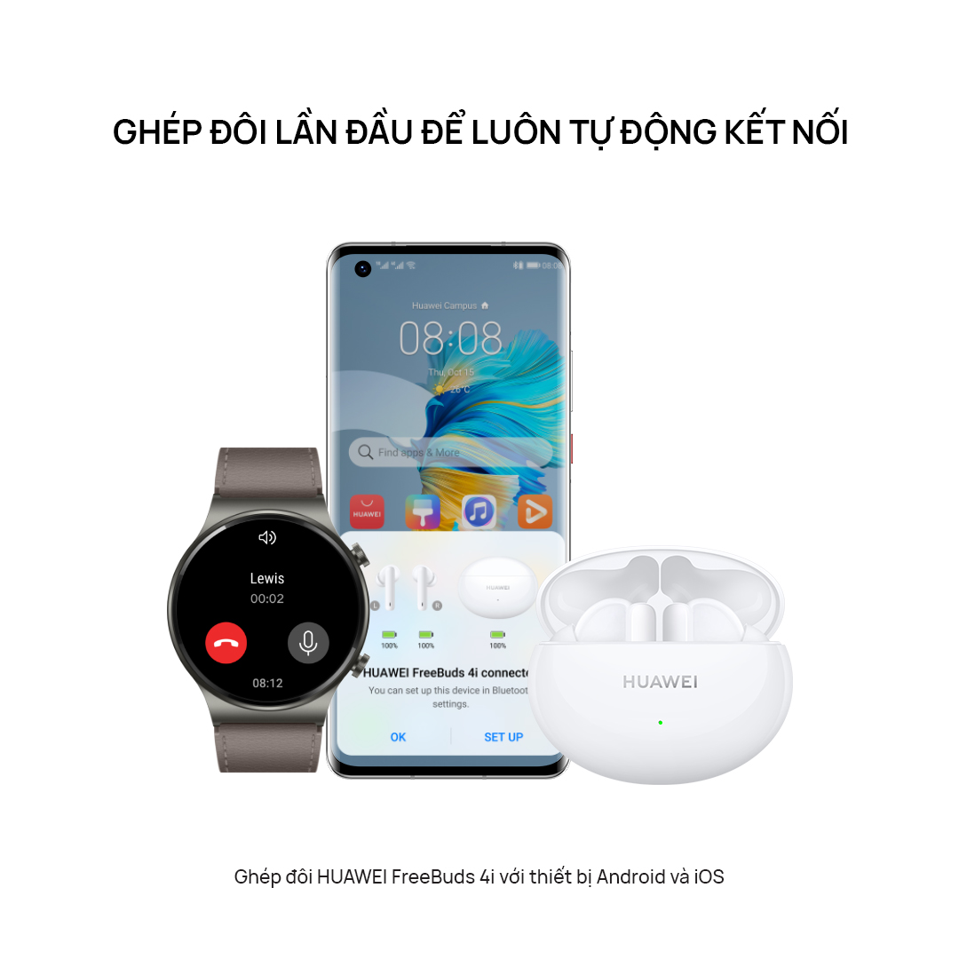 Bộ Sản Phẩm Huawei (Vòng Đeo Tay Thông Minh HUAWEI Band 6 + Tai Nghe Không Dây HUAWEI Freebuds 4i) | Hàng Chính Hãng