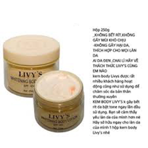 KEM BODY DƯỠNG TRẮNG DA TOÀN THÂN LIVY  SPF 45+