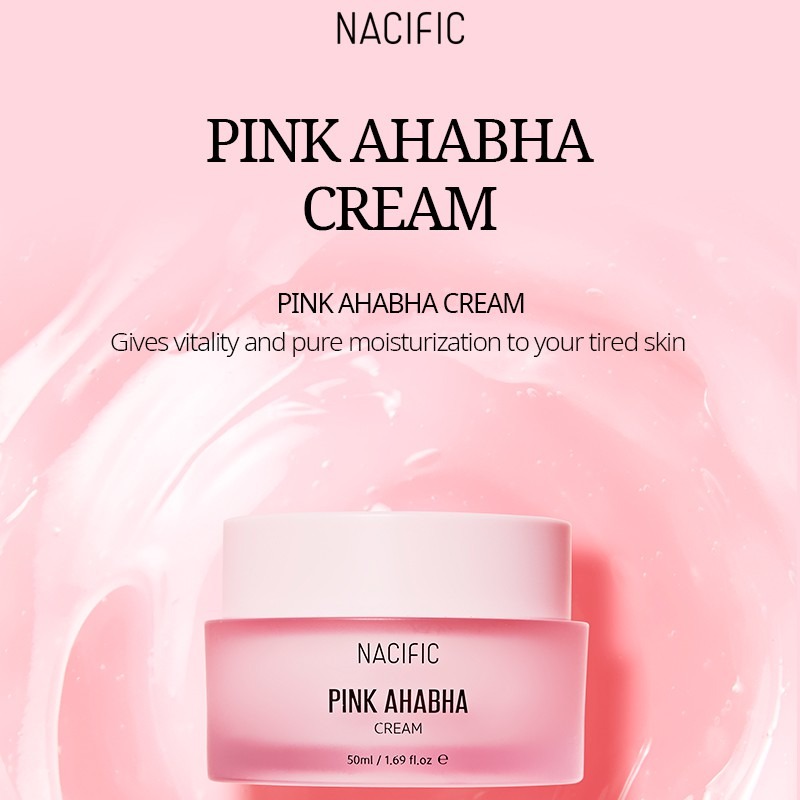 Kem Dưỡng Ẩm Tẩy Tế Bào Chết NACIFIC Pink AHA BHA Cream 50ml