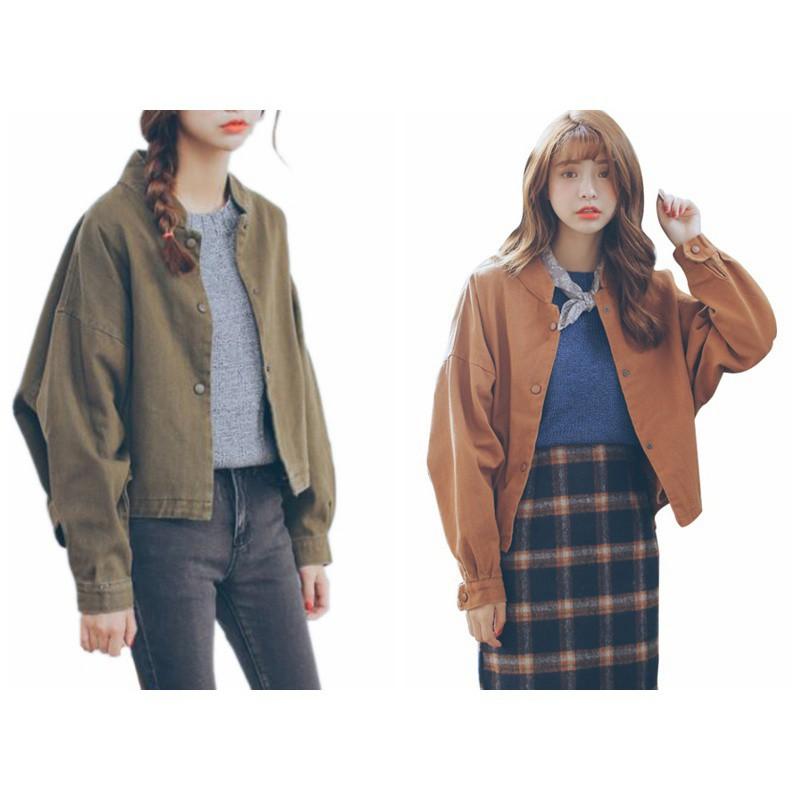 Áo khoác Harajuku Hàn Quốc dáng rộng cho nữ