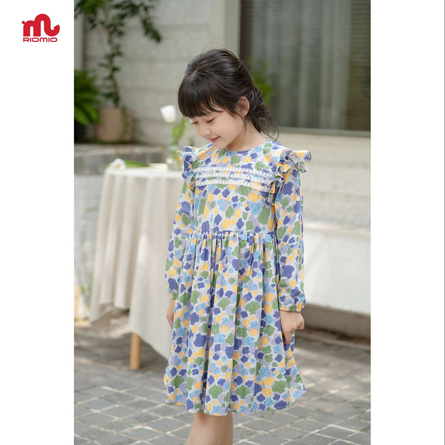 Váy hoa bé gái thu đông Riomio size 15-40 kg kiểu dáng baby doll công chúa mềm mại xinh xắn cho bé kèm quà tặng - RV293