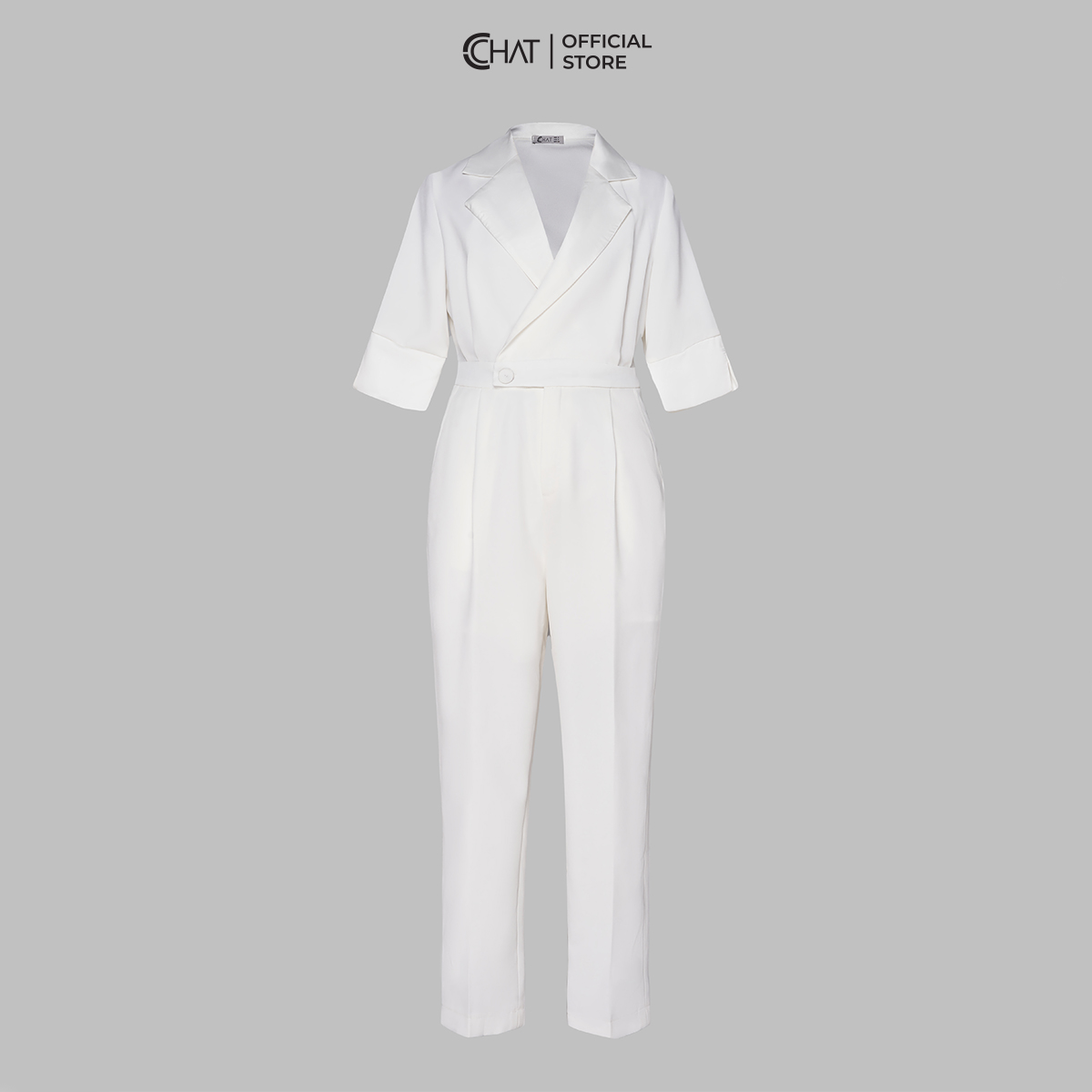Jumpsuit Nữ Kiểu Áo Cổ 2 Ve Phối Tay Chất Tuytsi Mềm Mịn 62JNS8003BT
