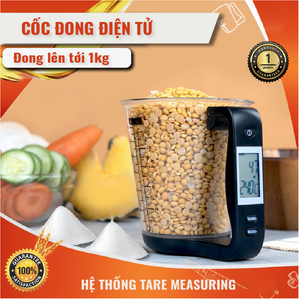 Cốc Đong (Đo) Điện Tử Model DMC - Dụng Cụ Tiện Lợi Khi Nấu Ăn, Làm Bánh, Sử Dụng Đơn Giản. Nhập Khẩu Chính Hãng Thái Lan