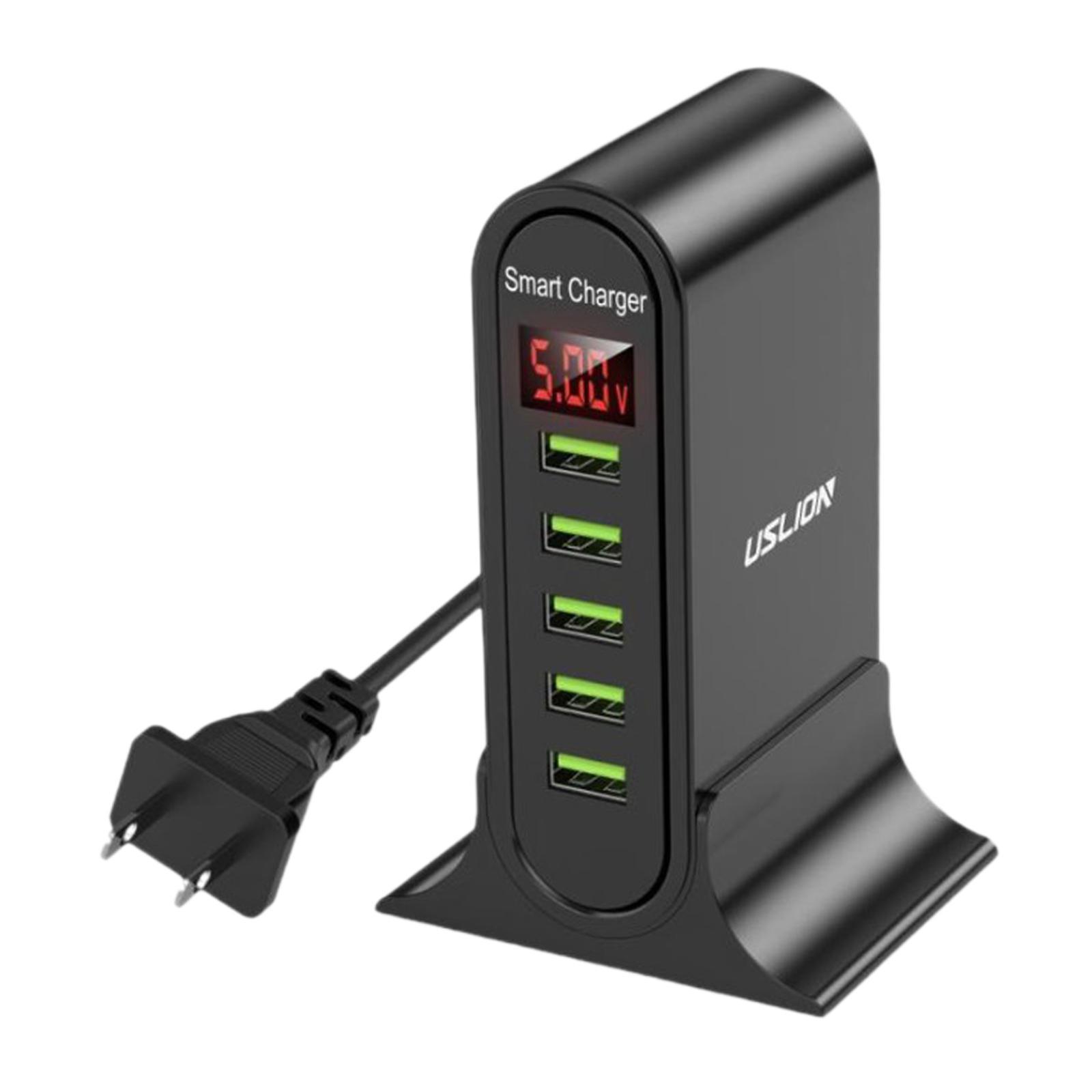 5 Port Universal USB Charging Station for  Wall Home Tablet Working