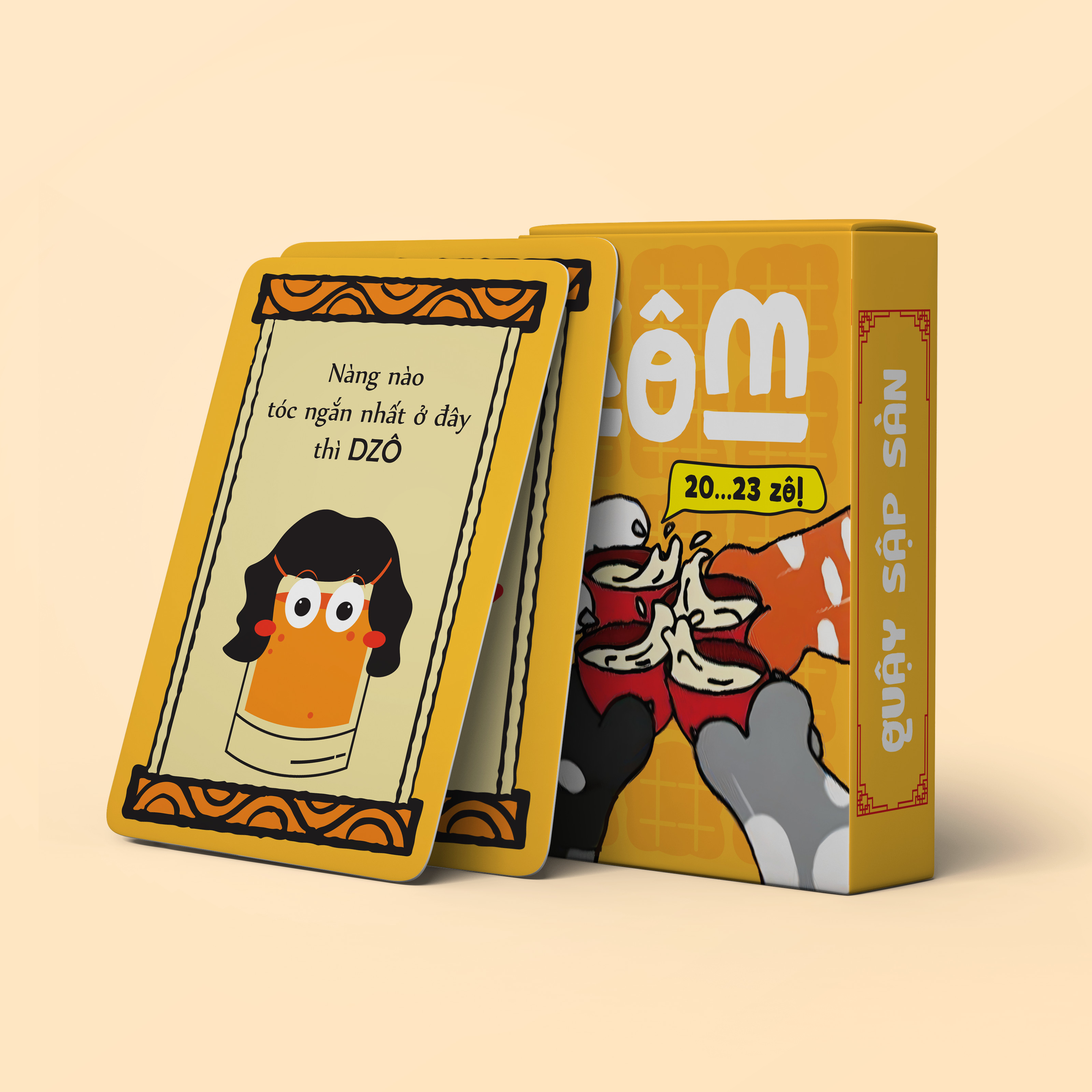 Bộ bài drinking game Xôm ver 1 Chau anh toys, bộ bài uống chơi nhóm tụ tập cuối tuần, đi du lịch cực vui 61 lá