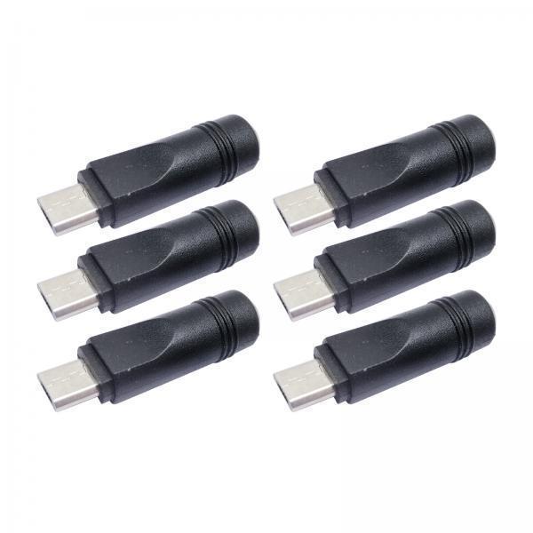 2-4pack 5Pieces DC Power Micro USB 5 Pin Male to 5.5x2.1mm Female Charging