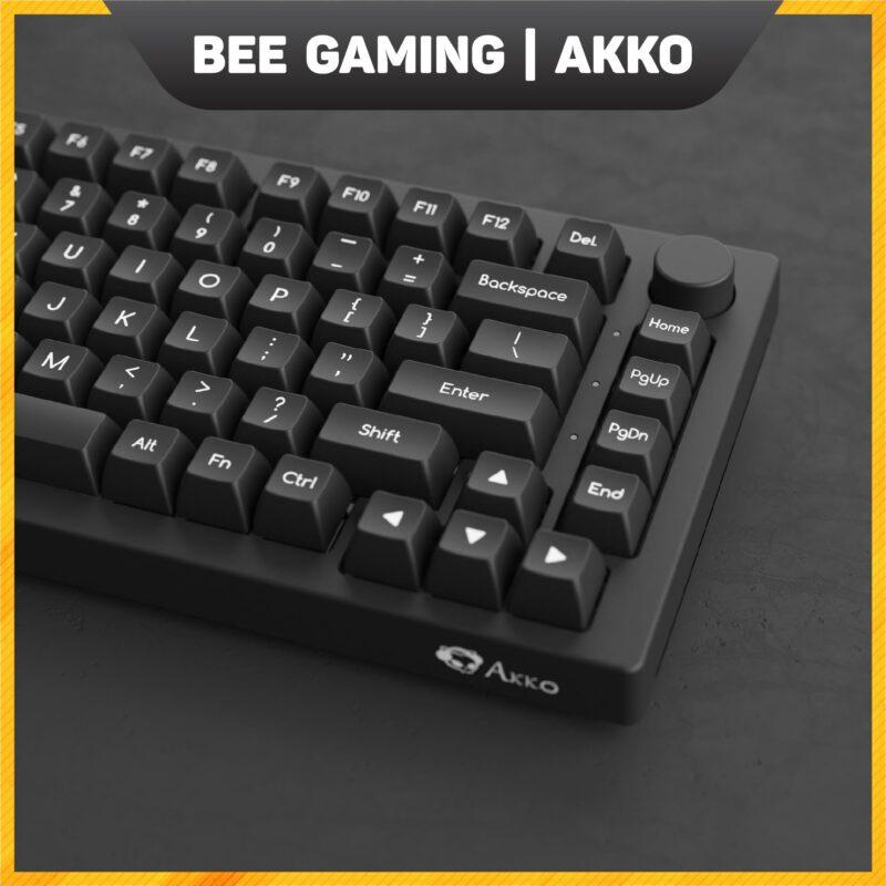 Bộ keycap chính hãng AKKO – White on Black WOB (ABS Double-Shot / SAL profile / 195 nút)