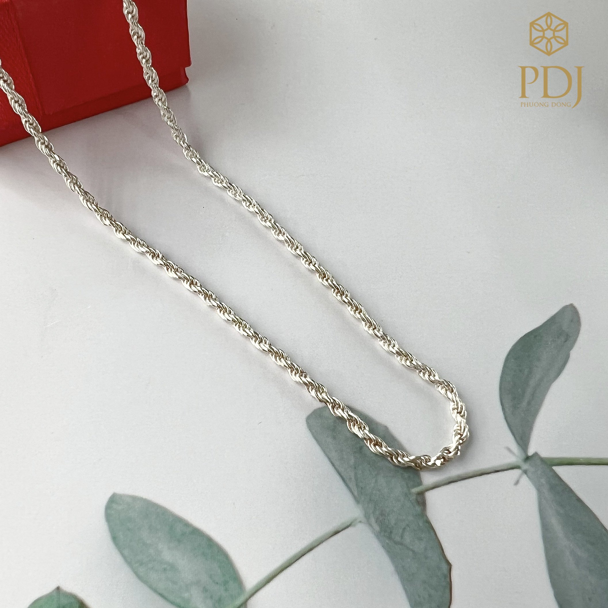Dây Chuyền Xoắn Trẻ Em Bạc