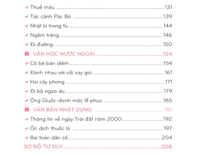 Mục lục sách Làm chủ kiến thức Ngữ Văn 8 phần 1 (Tiếp theo)