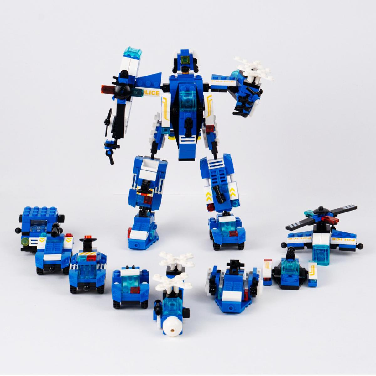 Đồ Chơi Lắp Ráp Robot Cảnh Sát Biến Hình 8 Trong 1 - Police - Toys&amp;Joys 8618 (353 Mảnh Ghép)