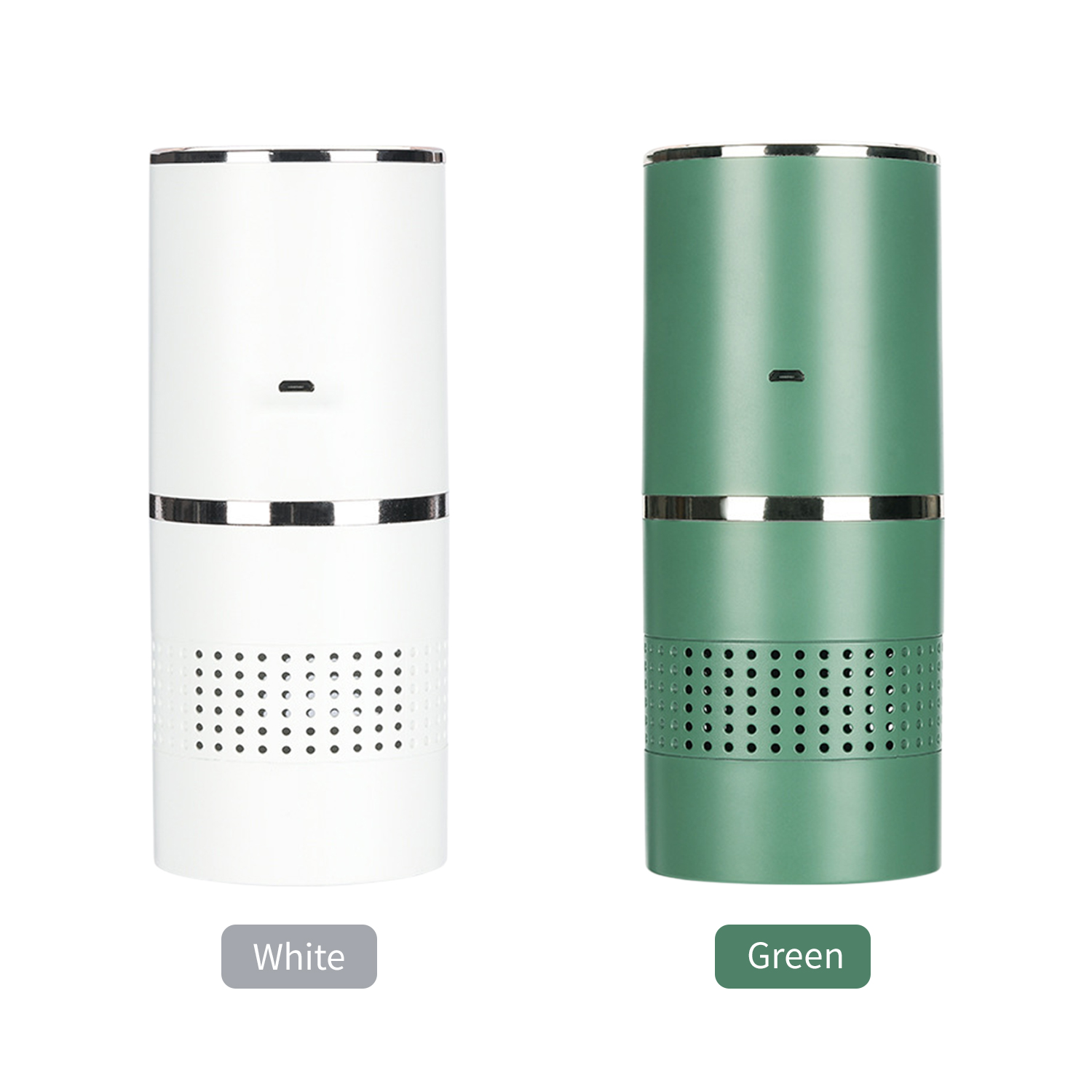 Máy lọc không khí để bàn mini kèm đèn led để ngủ, hoạt động yên tĩnh, sạc USB