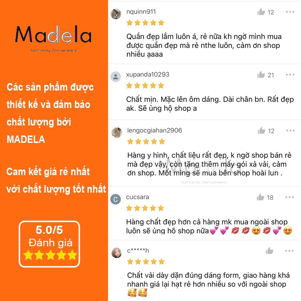 Quần Ống Suông Nữ CẠP CAO Madela Khoá trước có cúc, chất liệu vải dày dặn đúng , giúp hack dáng cực đỉnh, phù hợp đi chơi, đi học, đi làm, quần có đủ size lựa chọn - QOS04