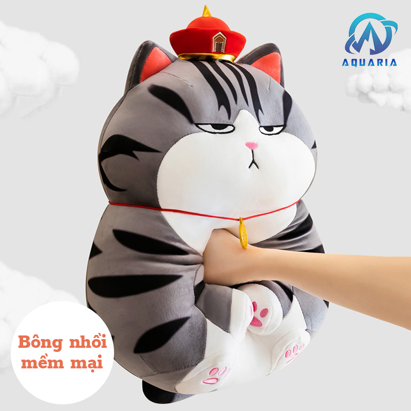 Gấu Bông Thú Nhồi Bông Mèo Hoàng Thượng Siêu Đáng Yêu 80cm