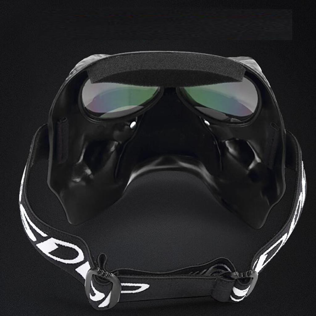 2pcs Plastic Unisex Motorbike Goggles Anti-scratch Eyewear Adjustable Strap