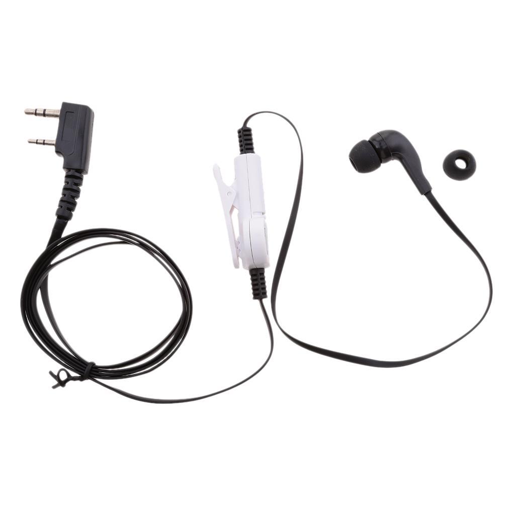 In-ear Earpiece Mic Flat Cable Earphone for Radio