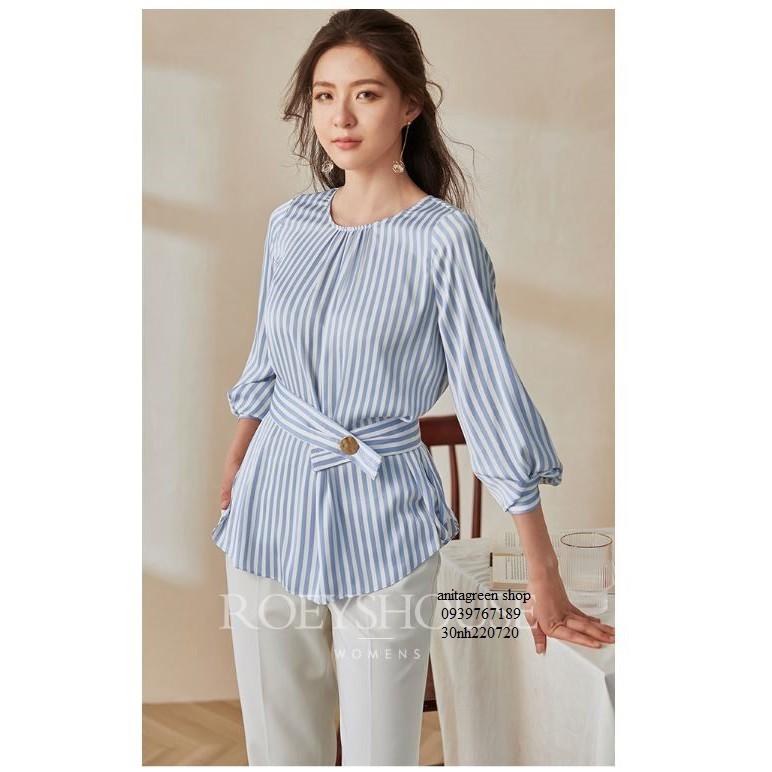 nh220720-ÁO SƠ MI SỌC THẮT EO