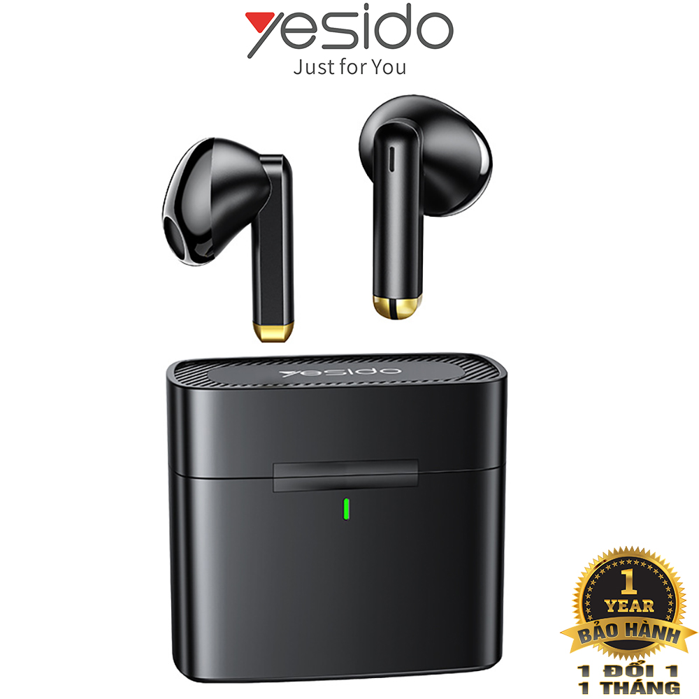 Tai nghe Bluetooth Yesido TWS-15 Pin siêu trâu V5.3 không độ trễ Hàng Chính Hãng