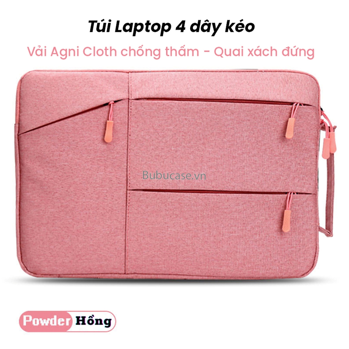 Túi Laptop Chống Sốc 4 Dây Kéo Dành Cho Macbook/ Laptop Có Quai Xách -Vải Agni Cloth Bề Mặt Hạn Chế Thấm Nước - Có Lót Nhung Bên Trong