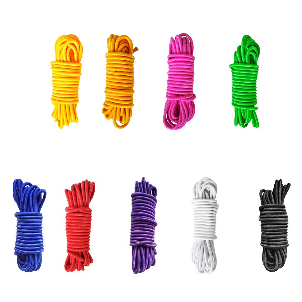 2pcs 5mm x 5 Meters ORANGE ELASTIC BUNGEE ROPE SHOCK CORD TIE DOWN