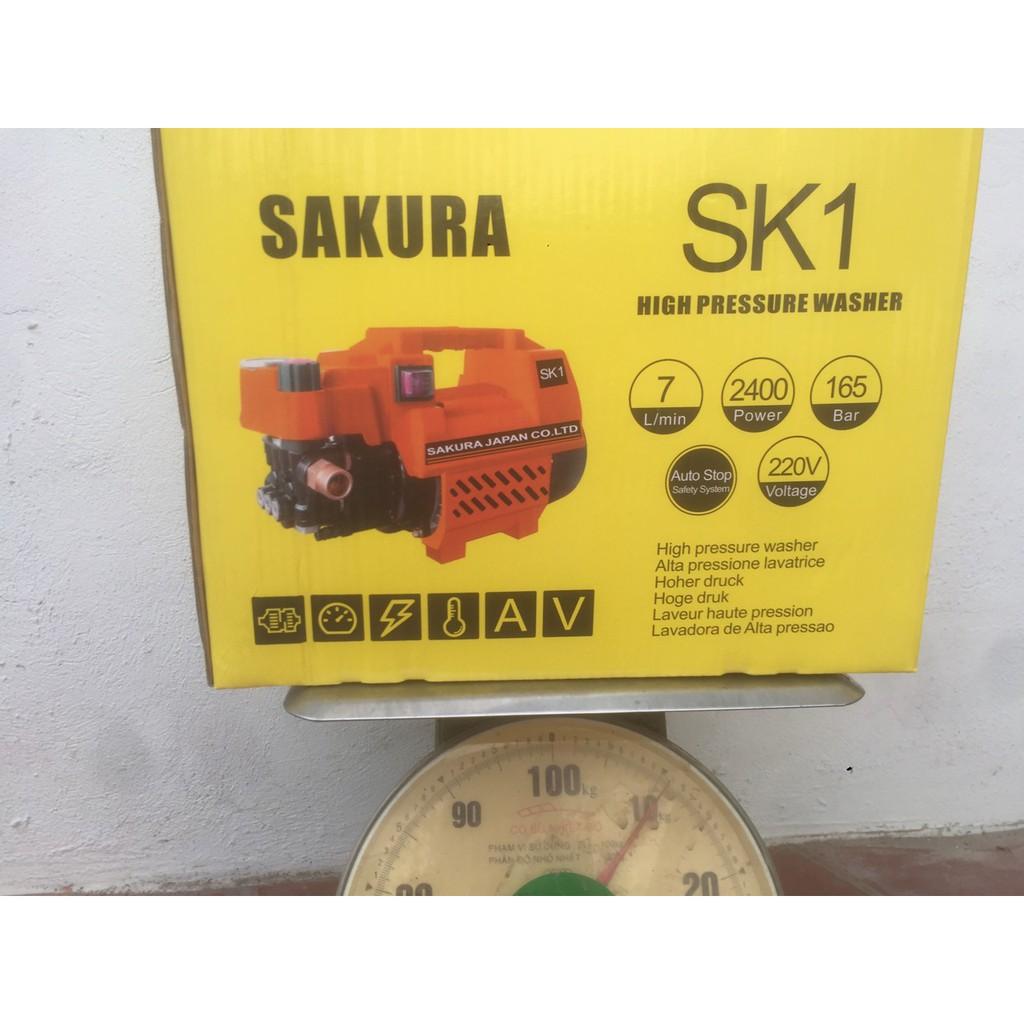 Máy Rửa Xe Chỉnh Áp SAKURA. Japan SK1. Công Suất 2500W. Có chỉnh áp . Máy xịt rửa xe lõi đồng 100%.