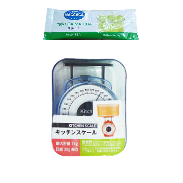 Cân nhà bếp mini 1kg nội địa Nhật Bản + Tặng Gói Trà Sữa Matcha / Cafe Macca