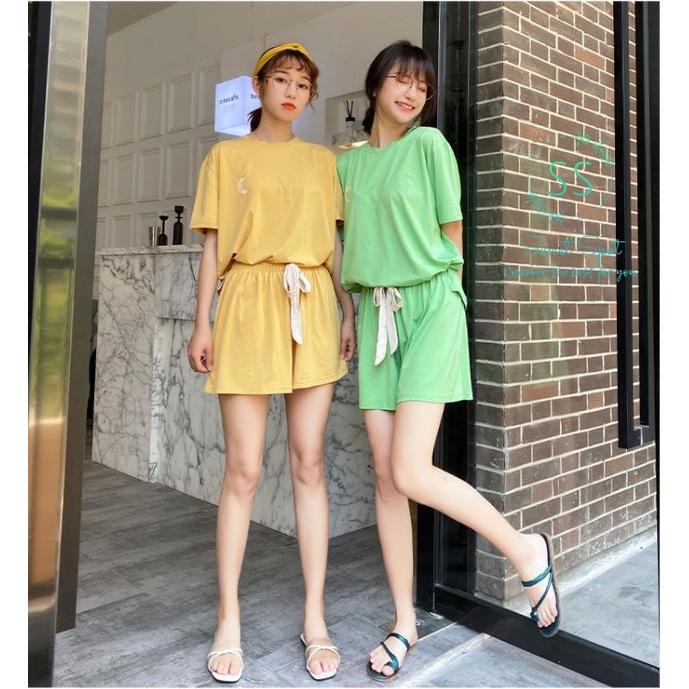 Set đồ nữ, đồ bộ mặc nhà, bộ đồ Hàn Quốc đi chơi, đi du lịch cotton cao cấp