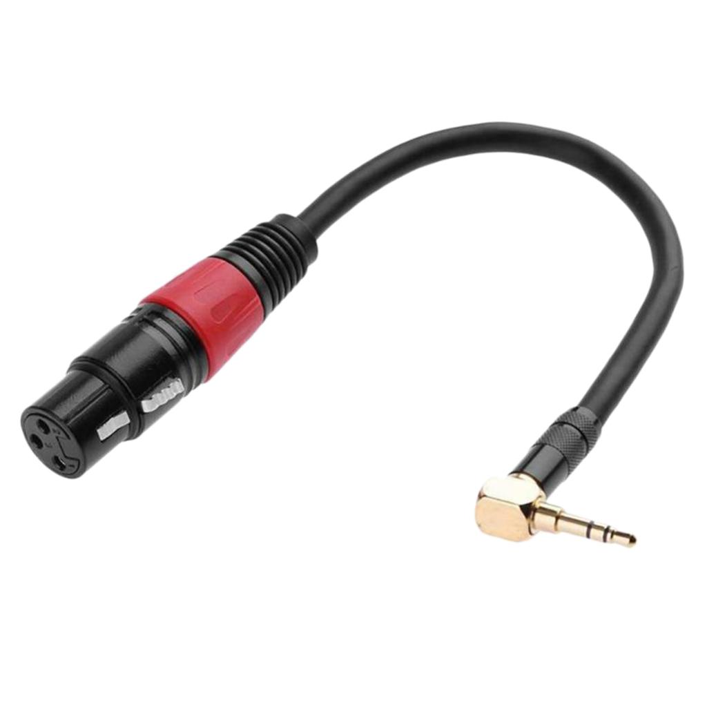 20cm XLR Female to 3.5mm Jack Male Audio Adapter Microphone Cable Microphone Adapter, Wear Resistant