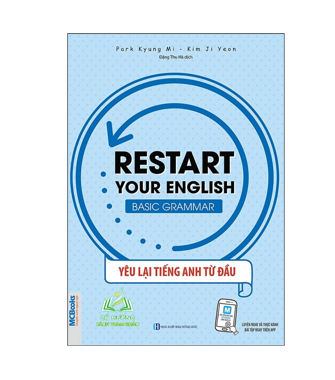 Hình ảnh Sách - Restart Your English (Basic Grammar) - Yêu Lại Tiếng Anh Từ Đầu - Học Kèm App Online
