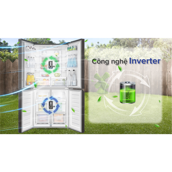 Tủ Lạnh 4 Cánh Casper Inverter 462L RM-520VT - Chỉ giao HN và HCM - Hàng chính hãng