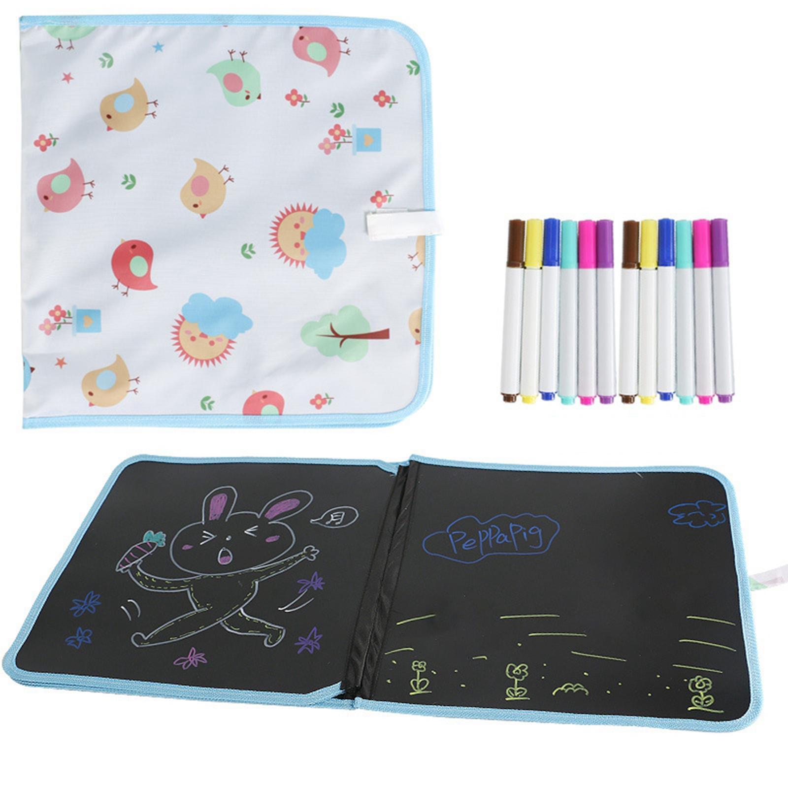 Educational Erasable Drawing Board with 12pcs Pens Kids  Style 1