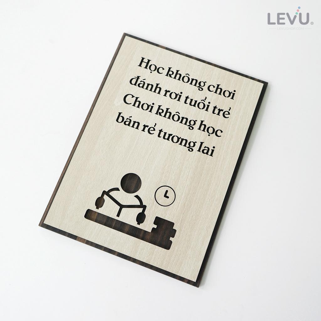 Tranh treo tường trang trí phòng học truyền cảm hứng LEVU LV076