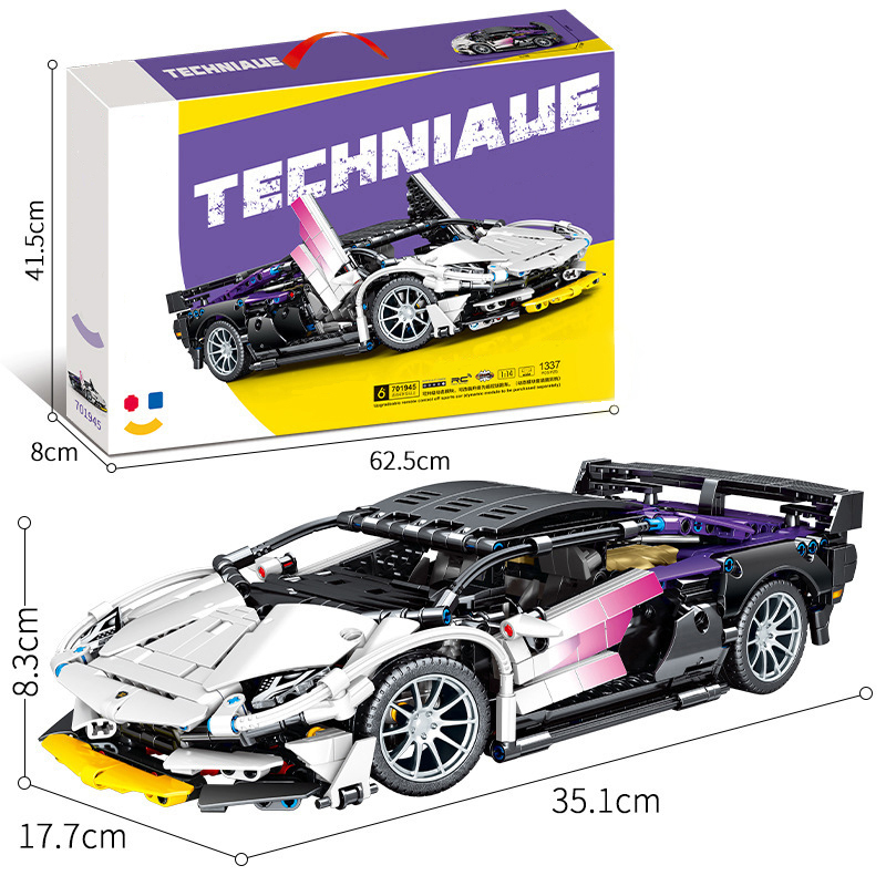 Đồ Chơi Ráp Lắp Kiểu LEGO Mô Hình Xe Lamborghini Aventador Hologram Điều Khiển Từ Xa S701945 Với 1337 PCS