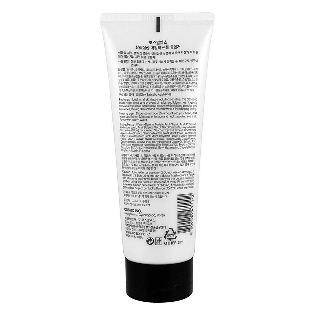 Sữa Rửa Mặt Cosrx Salicylic Acid Daily Gentle Cleanser 150ml