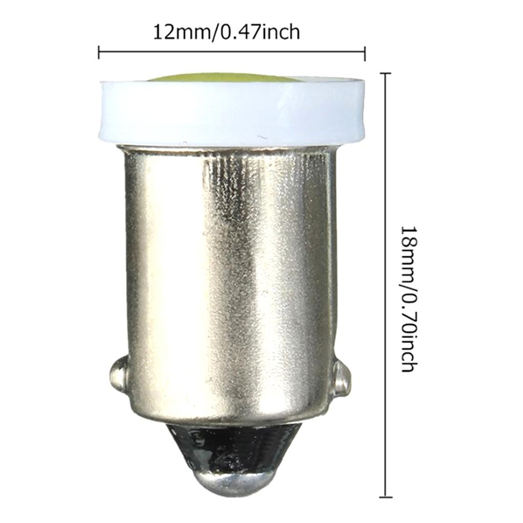 Pack of 10 Aluminum BA9S COB LED Car Dash Reading/License Plate Light Side Wedge Bulbs