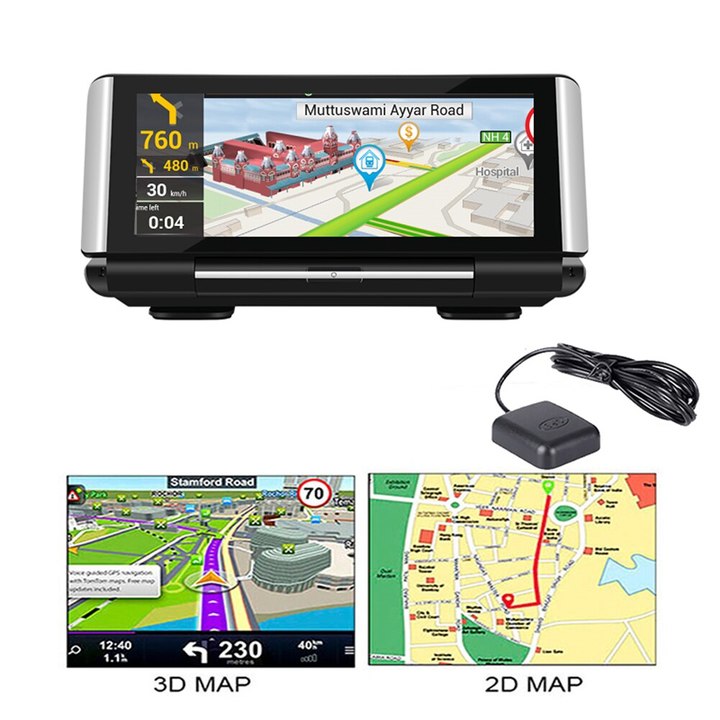 Camera hành trình đặt taplo ô tô 4G, wifi, 7 inch tích hợp cam lùi K7 - Hàng nhập khẩu