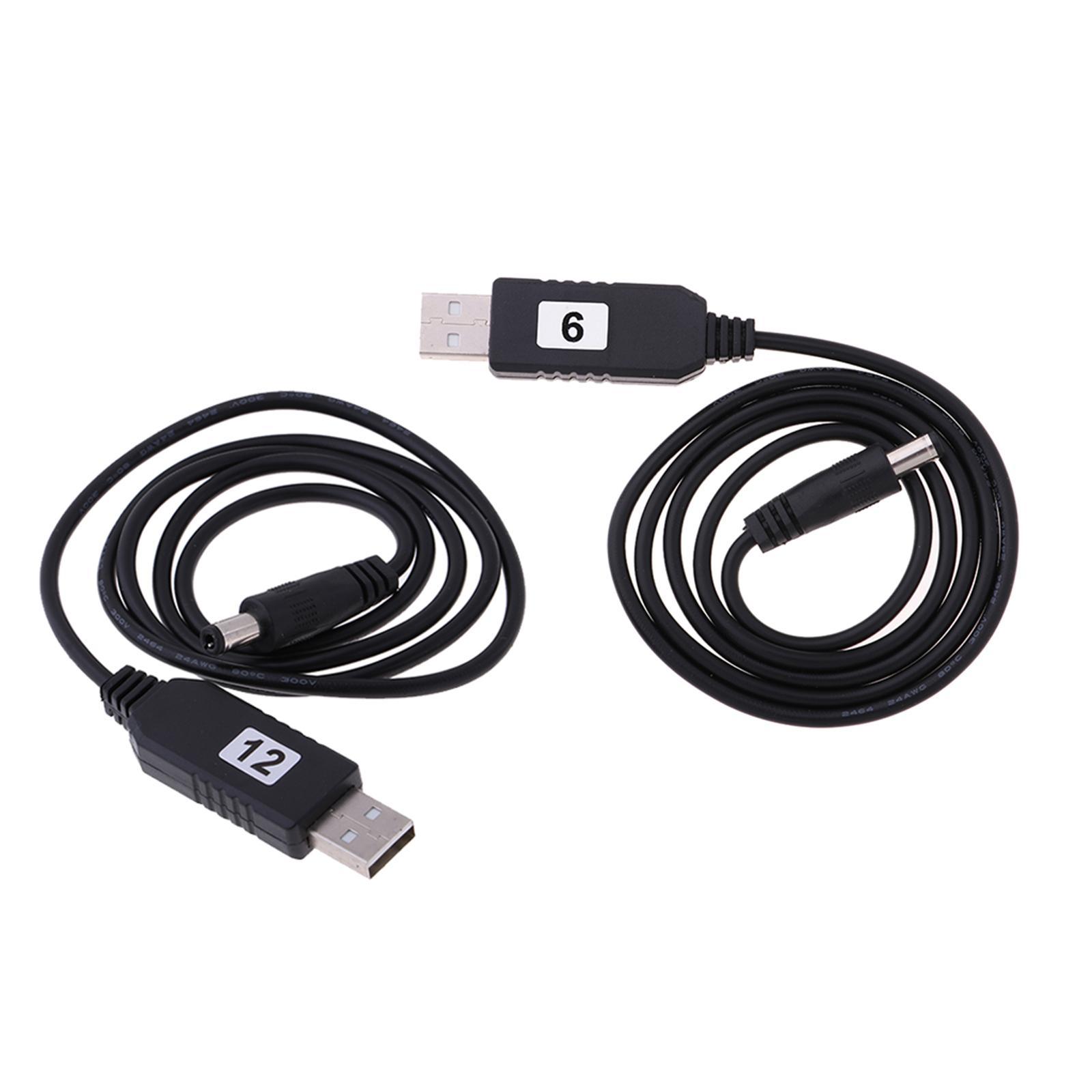 DC 5V to DC 9V 12V USB Voltage Step Up Converter Cable with DC Jack