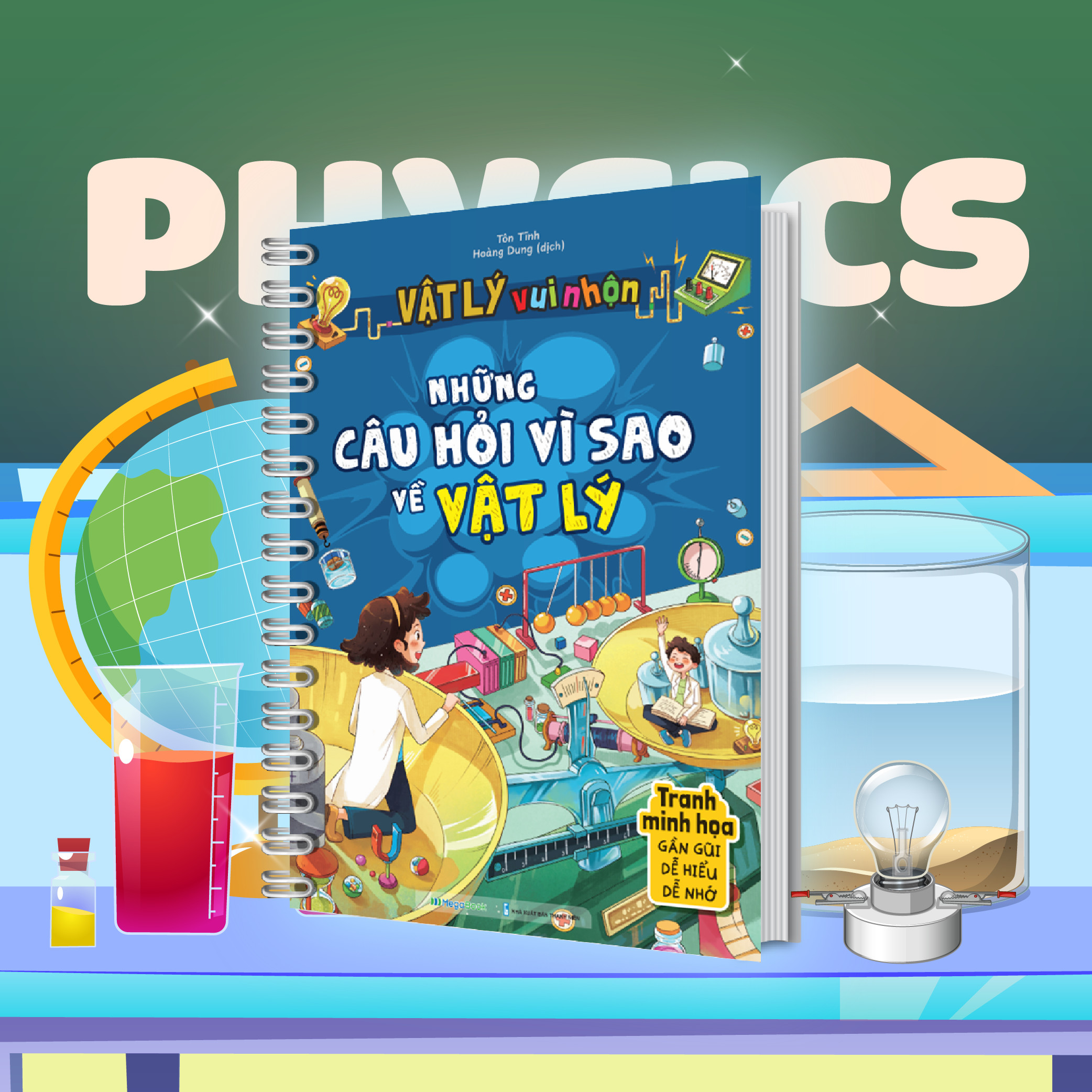 Combo Vật lý Hóa học vui nhộn - Những câu hỏi vì sao về Vật lý, Hóa học (2 Cuốn)