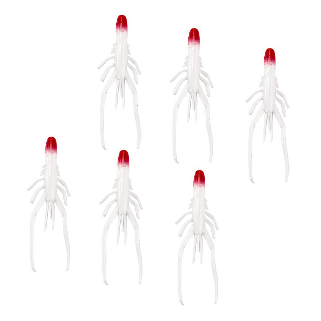 6 Pieces PVC Soft Worm Fishing Lures Artificial Insect Lure Baits Swimbaits