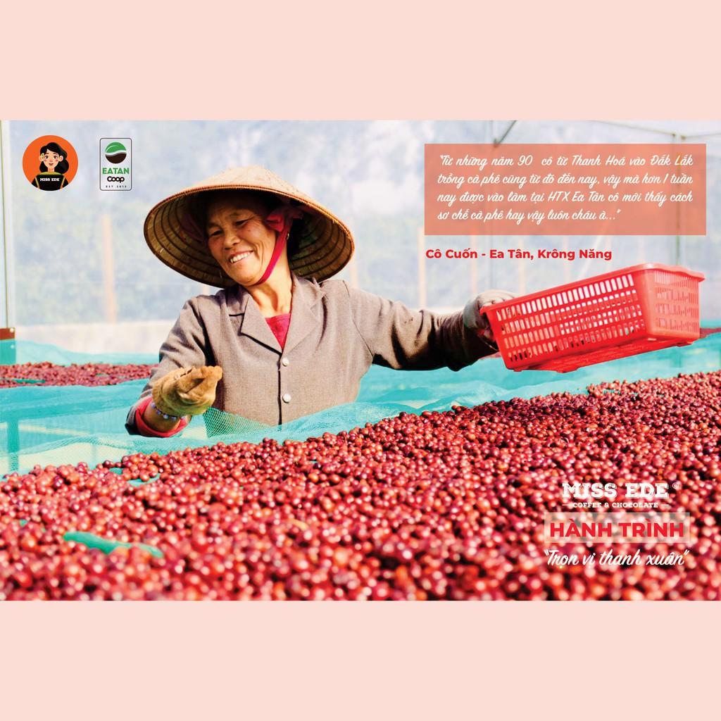 Cà phê hoà tan Đen đá MISS EDE - 240g: 15 x 16 g (có đường) - Siêu mạnh với tỷ lệ cà phê hoà tan tới 35%