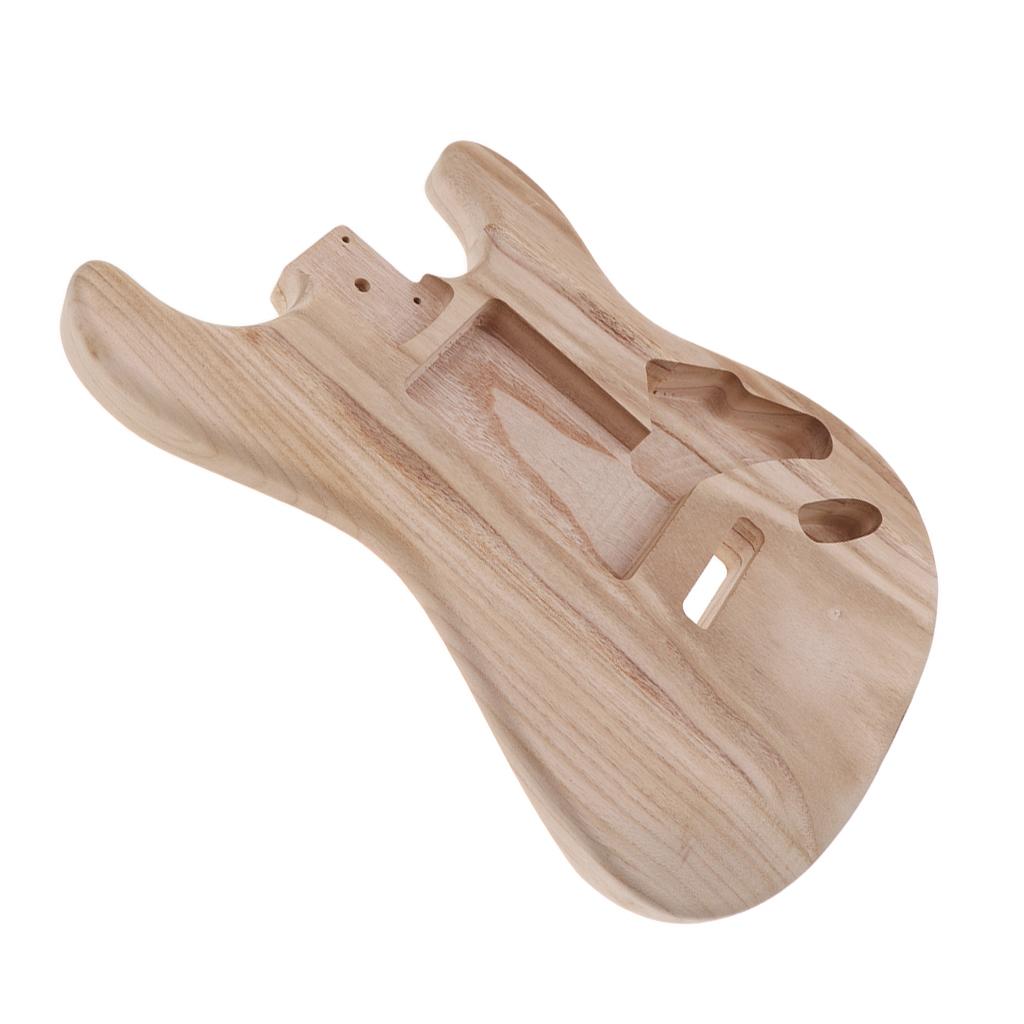 Sunnimix Gỗ Đàn Guitar Điện Cơ Thể Chưa Hoàn Thành Không Phủ Sơn Nhám Cho Tay Guitar Luthier