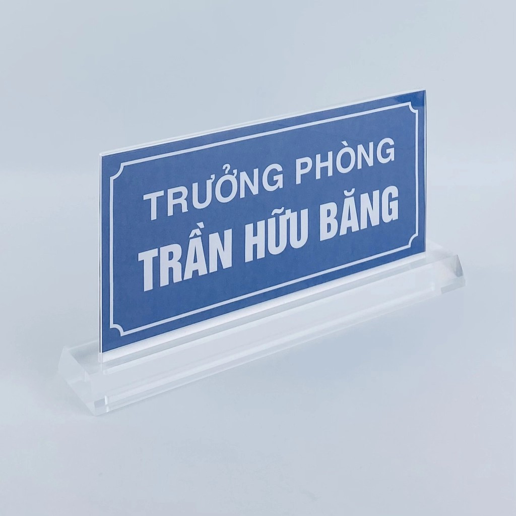 Kệ mica 2 mặt Enter E17B LR 12x26cm, đế mica 5.5x29cm dày 20mm vát 4 cạnh