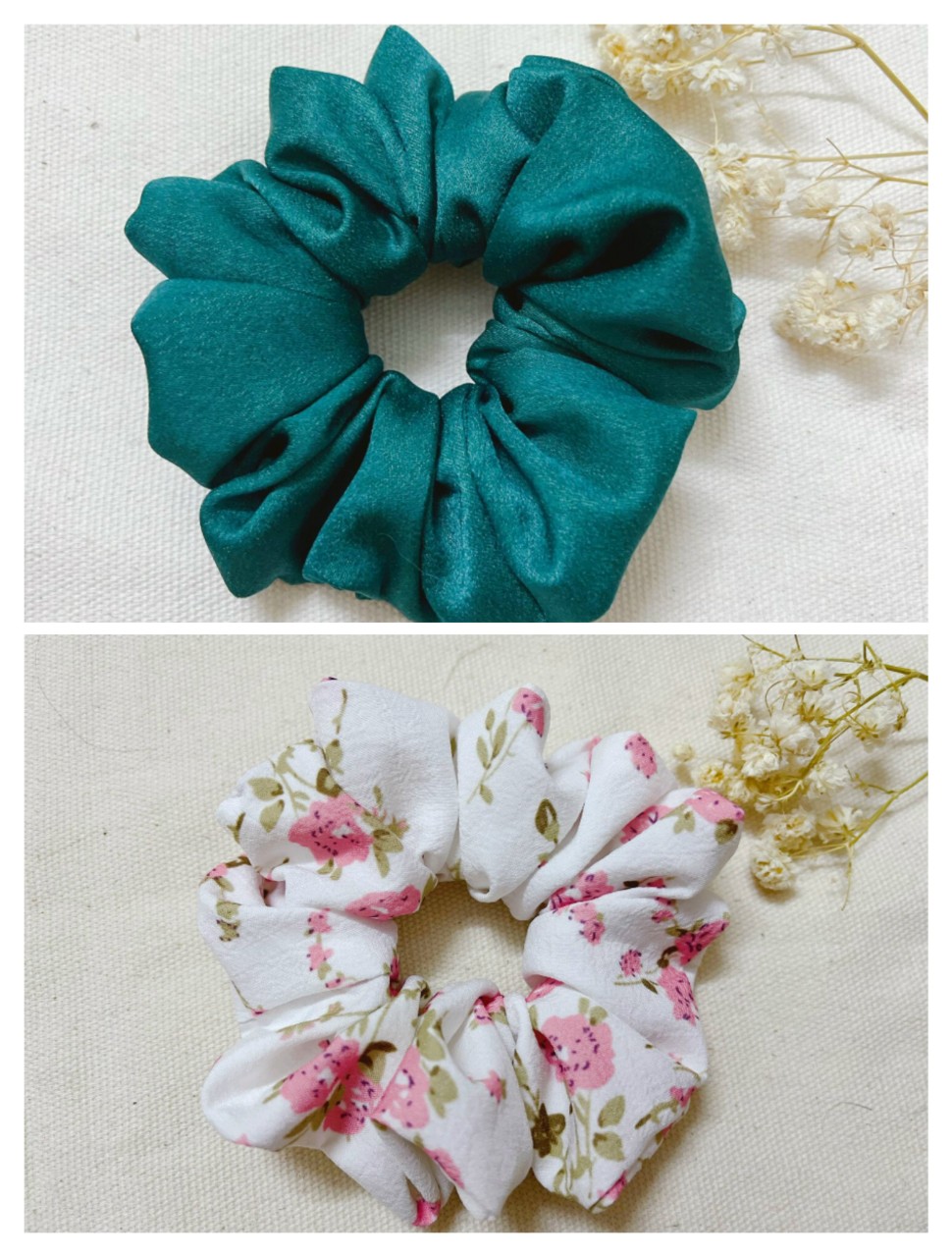 Cột Tóc Vải- Scrunchies cho bạn nữ ( kích thước trung bình, phù hợp cột tóc ở môi trường công sở, trường học)