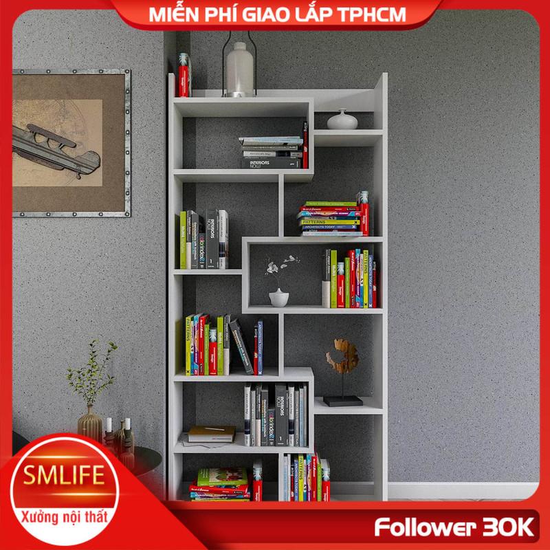 Giá sách trang trí thiết kế hiện đại làm bằng gỗ MDF SMLIFE Balurgphat