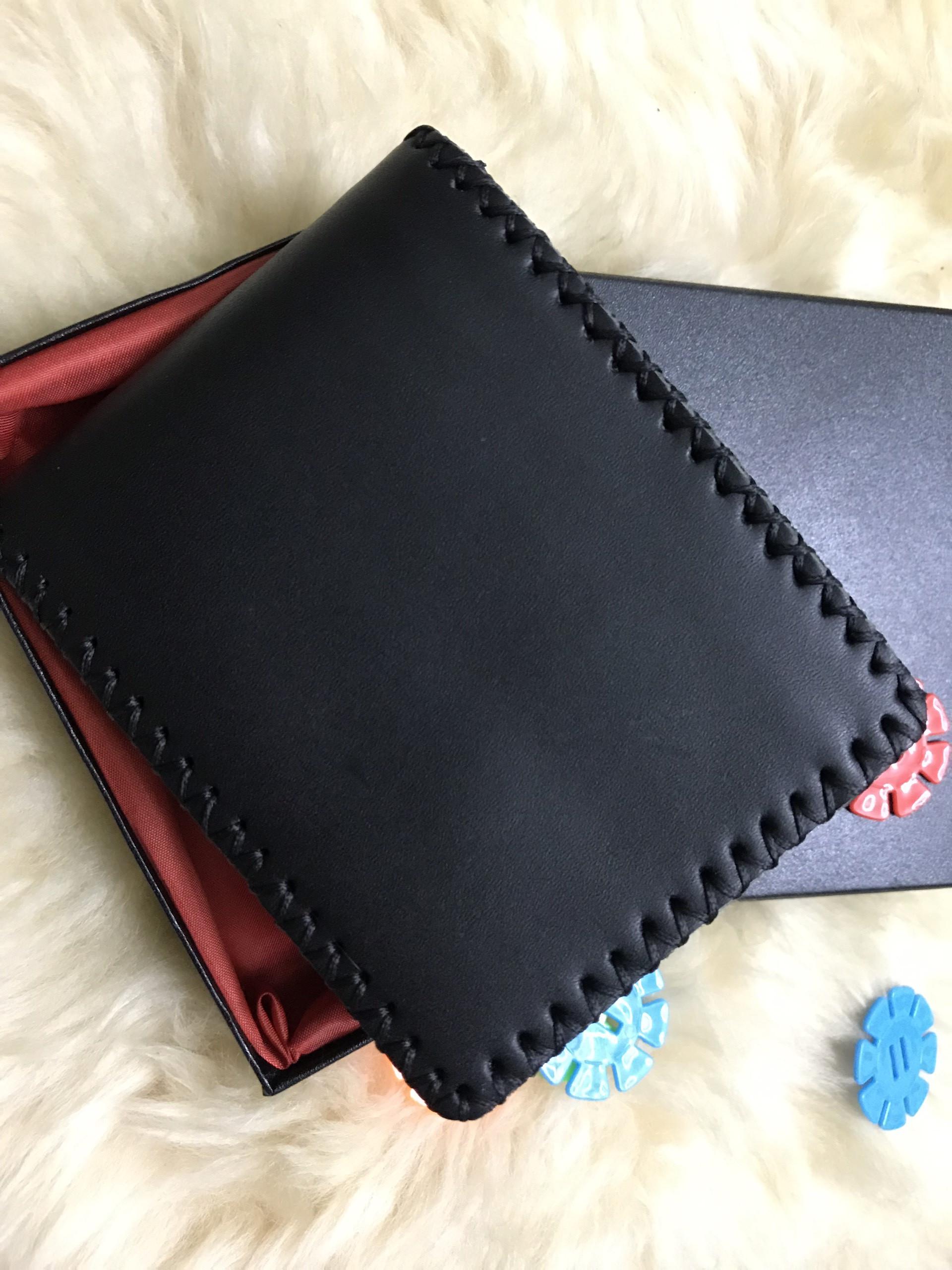 VÍ NAM DA BÒ HANDMADE HAI MẶT F72