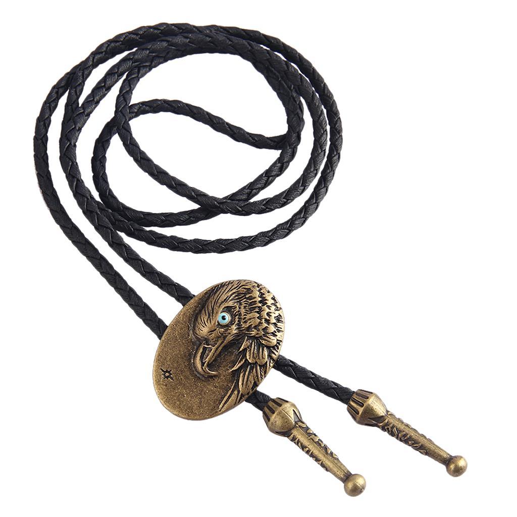 Vintage Style Eagle Pendant Western Cowboy Bolo Tie  Necklace