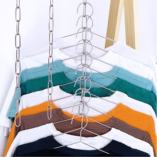 Dây Móc Xích Treo Quần Áo Tiết Kiệm Không Gian Tủ Đồ Hợp Kim Siêu Bền 52cm