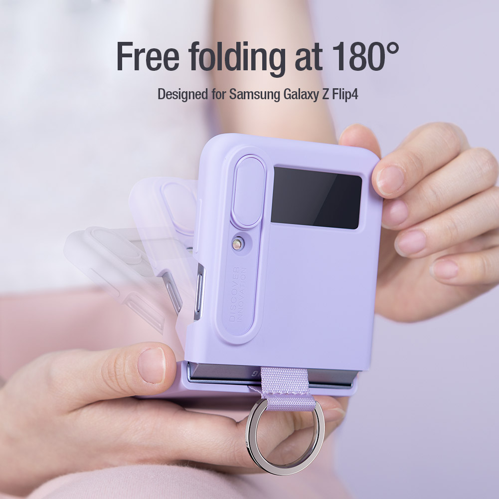 Ốp lưng dành cho Galaxy Z Flip 4 Nillkin Camshield Silky Silicon- hàng chính hãng